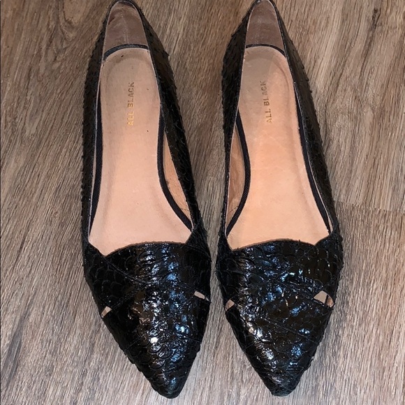 All Black Shoes - All Black Anthropologie flat shoes size -  38
